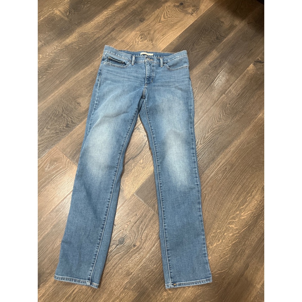 Levis 312 Shaping Slim Jeans Womens 31 Medium Wash Blue Stretch Denim 19627-0012